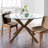 Jozwiak Round Glass Top Metal Base Dining Table