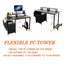 Bureau de 47 po avec prise de courant, 3 tiroirs, poche latérale, bureau d'étude facile à assembler, stabilité de la structure réversible pour le bureau personnel, le bureau d'ordinateur de l'entreprise, la table de jeu, la coiffeuse-370372664