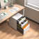 3 Drawer Metal Mobile File Cabinet with Lock for Home Office Fully Assembled