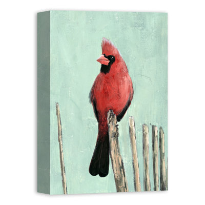 « cool cardinal turquoise », reproduction de peinture à l’acrylique sur toile tendue