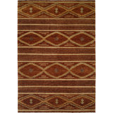 Sitkin Wool Southwestern Area Rug in Brown