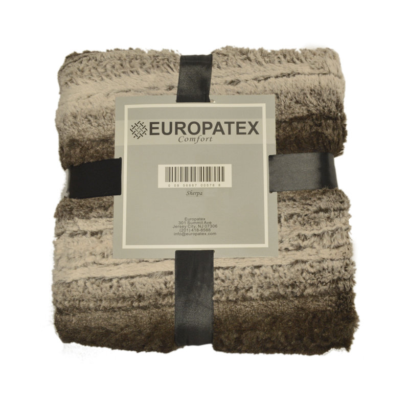 Sherpa Hand Woven Throw Blanket, Brown