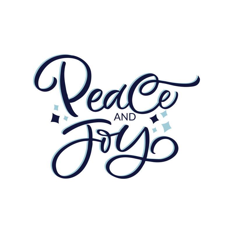 Peace And Joy by ÐšÐ°Ð¼Ð¸Ð»Ð»Ð° Ð¥Ð°Ð¹Ñ€ÑƒÐ»Ð»Ð¸Ð½Ð° - Wrapped Canvas Print, 30cm H x 30cm W x 3.8cm D
