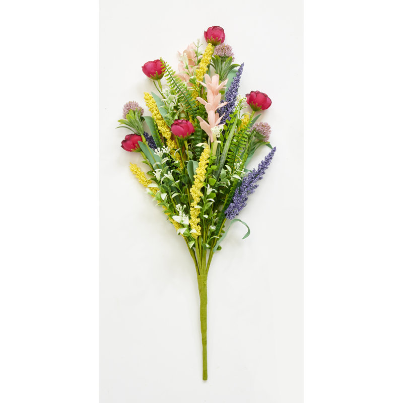 21" Wild Artificial Multicolor Spring Flower Spray, Set of 3