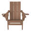 Chaise Adirondack pliante Wolak avec porte-gobelet-762678898