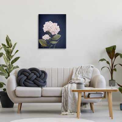 White Hydrangea Blossom Canvas Wall Art by Patricia Pinto