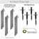 String Led Light Pole Kit for Backyard, Garden, Lawn, Patio, or Deck, Poles Extends To 10 Ft Tall, Includes a Machined-Screw Base with Flat Topper, Installation Bar, and a Magnetic Bubble Level
