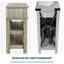 Farmhouse Console Table, Rustic Entryway Table with 2 Drawers and 2 Shelves