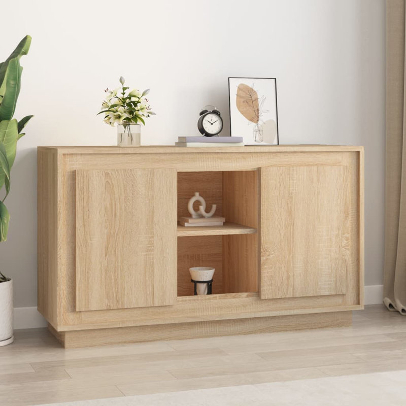 Lissi Sideboard 102x35x60 cm Engineered Wood, Sonoma Oak