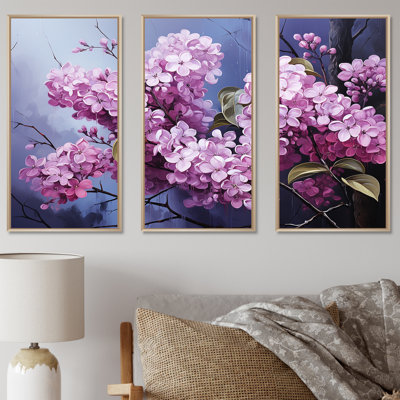 Ensemble de décoration murale surréelle, "Lilas"