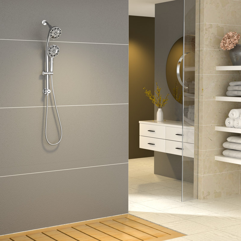 Multifunction Dual Shower Head 4.7" Round Shower, Chrome