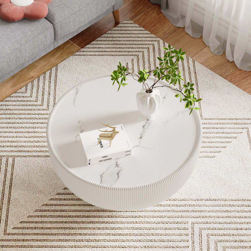  Table basse moderne Modern, Blanc / blanc