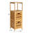 DarcyBamboo 3-Tier Slatted Shelf with Crates, Natural