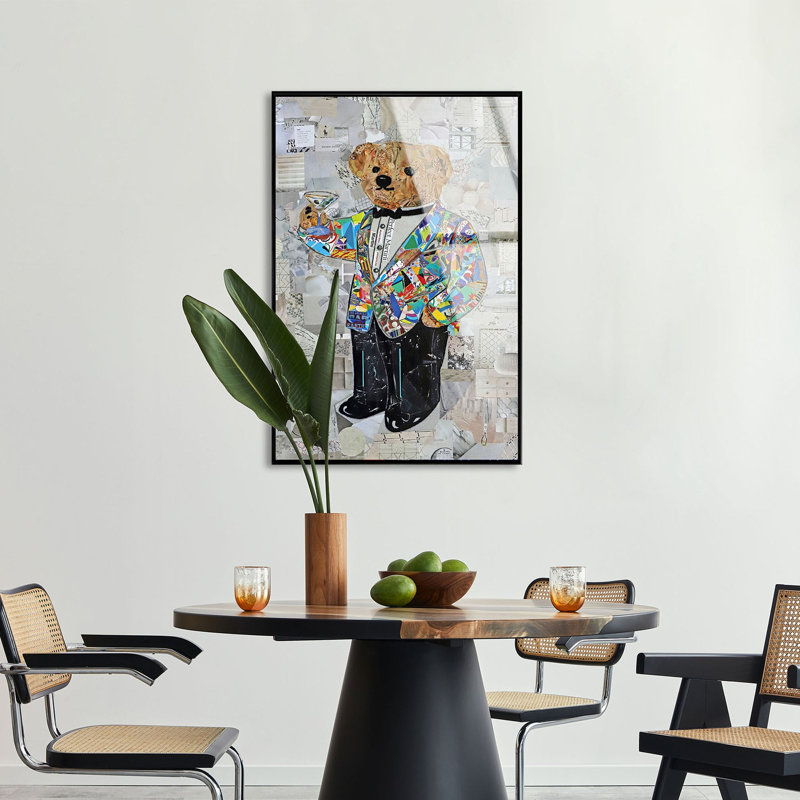 Katy Hirschfeld - High Class Elegance Tall Fashion and Glam Framed Acrylic Art by Oliver Gal, 46" H x 31" W, Black