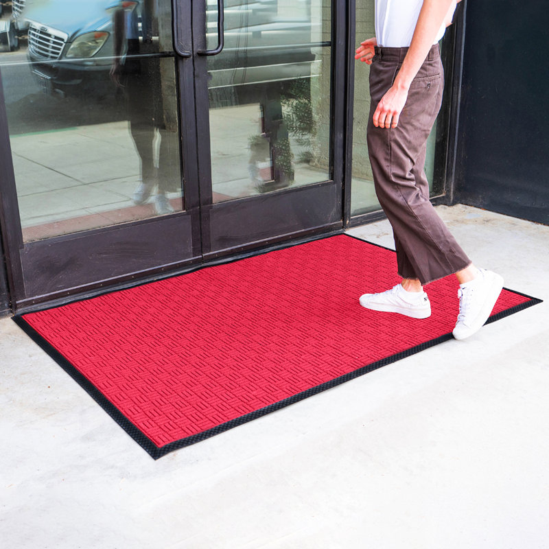 Tapis d'entrée antidérapant Fordville, Marron, 48" W x 72" L