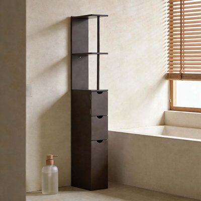   Tour de rangement mince sur pied, organisateur de salle de bain pour petits espaces