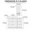 Ensemble de meuble-lavabo autoportant 36 "Cube