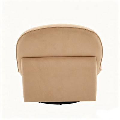 28.35"W 360° Swivel Velvet Accent Chair, Pumpkin Shaped Chair with Metal Base