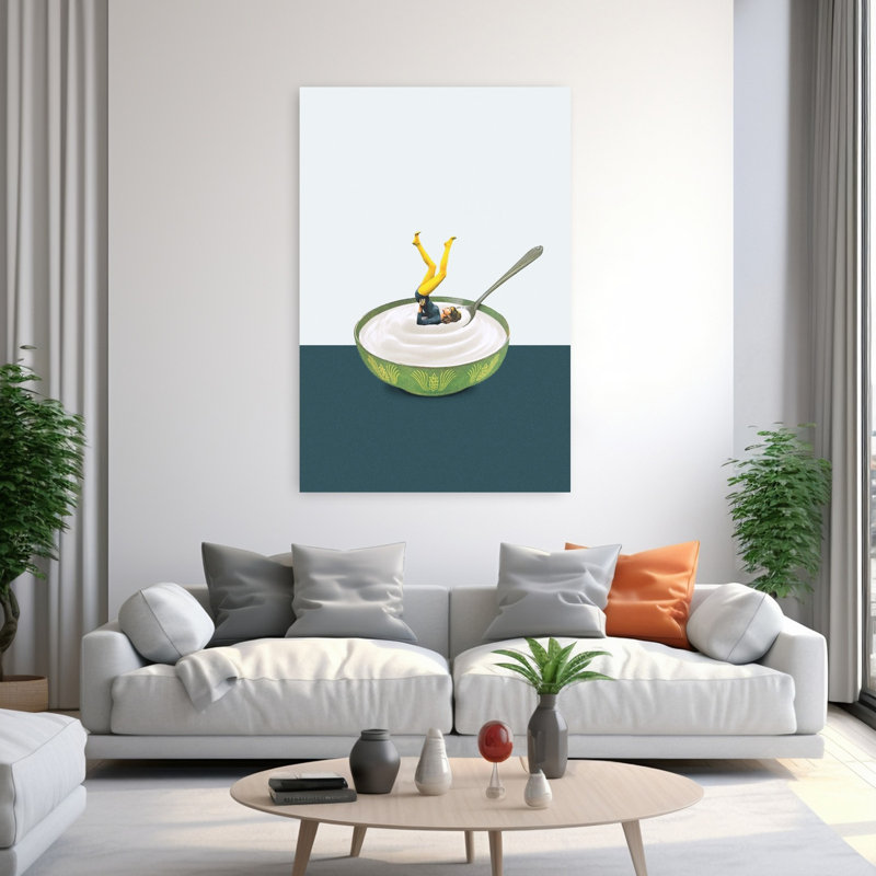 Art contemporain Portrait surréel, H 60 po x l 40 po