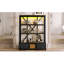 3-shelf Metal Open Bookcase With 2 Drawers And Led-1298279291