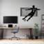Décoration murale en vinyle Soccer - nom personnalisé pour chambre d'enfant, chambre de bébé ou salle de jeux, autocollant mural sport idée de cadeau - autocollants de joueur de football DS-08