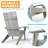 Aurra Set of 4 Modern All Weather Outdoor HIPS Plastic Adirondack Chairs with Cup Holder Oversize Fire pit Chairs-69850200