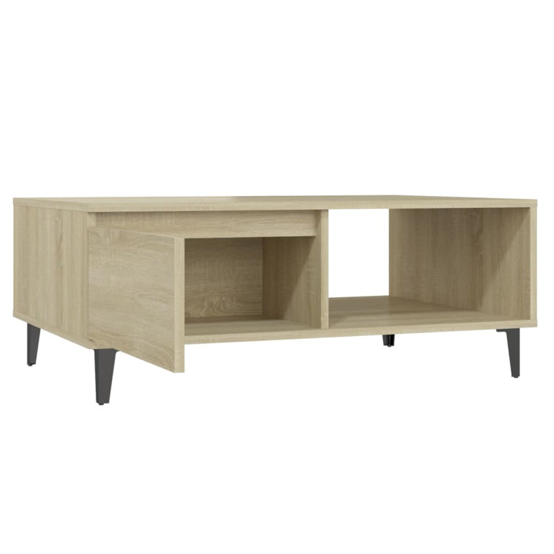 Staveley Four Leg Coffee Table with Storage, Sonoma Oak/Black