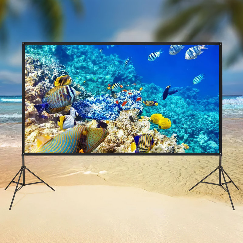 Breeins Outdoor Fixed Frame Projector Screen Projector Screen, 120"