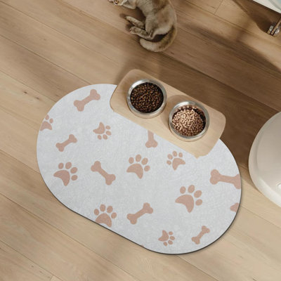 Dog Food And Water Mat - Cat Dish Bowl Mat - No Stains Easy Clean Absorbent Quick Dry Pet Mat