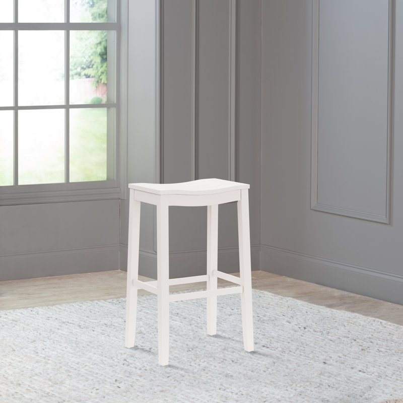 Katwa Counter Stool, White, Bar Stool (30" Seat Height)
