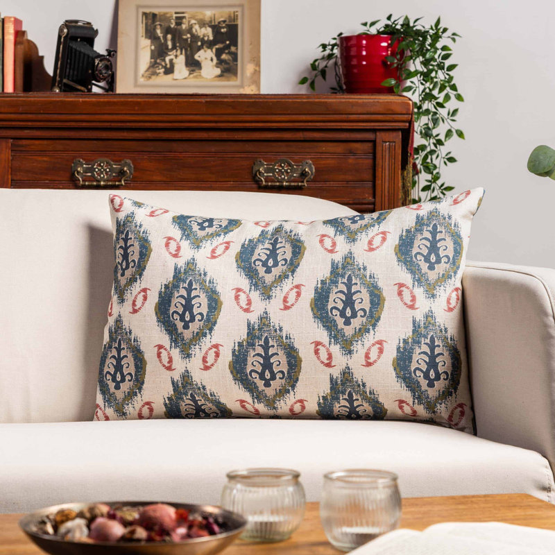 Geometric Cushion, 58x38cm, Feather filled