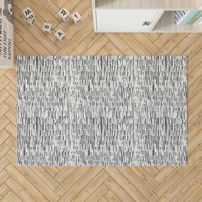 Strands Kids Play Mat, Ivory/Charcoal