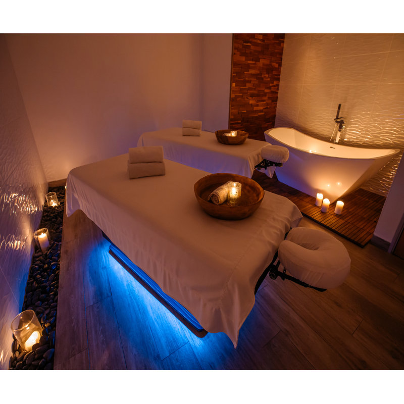 Denali 70'' L Freestanding Soaking Bathtub, Glossy White, Polished Nickel