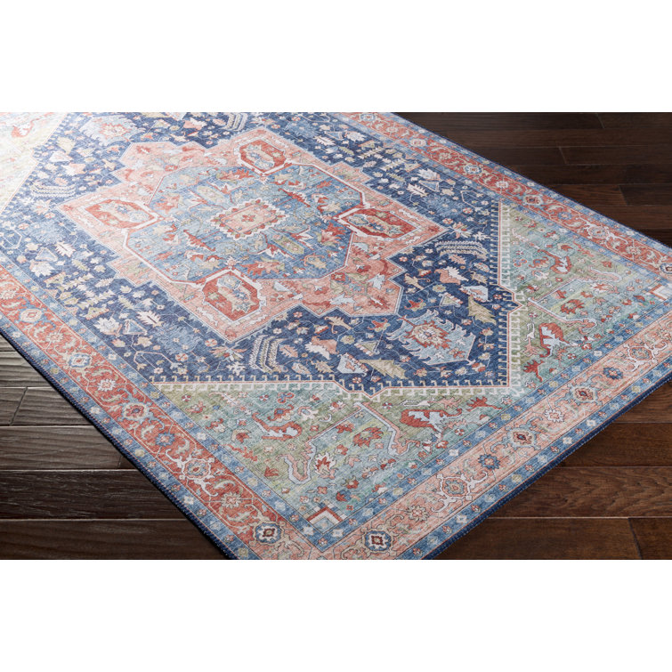 Tapis bleu marine / pêche Fleckenstein
