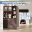 Armoire à café et à vin H 71 po avec support pour 11 bouteilles, tiroirs, tablettes, station de charge intégrée-117505667