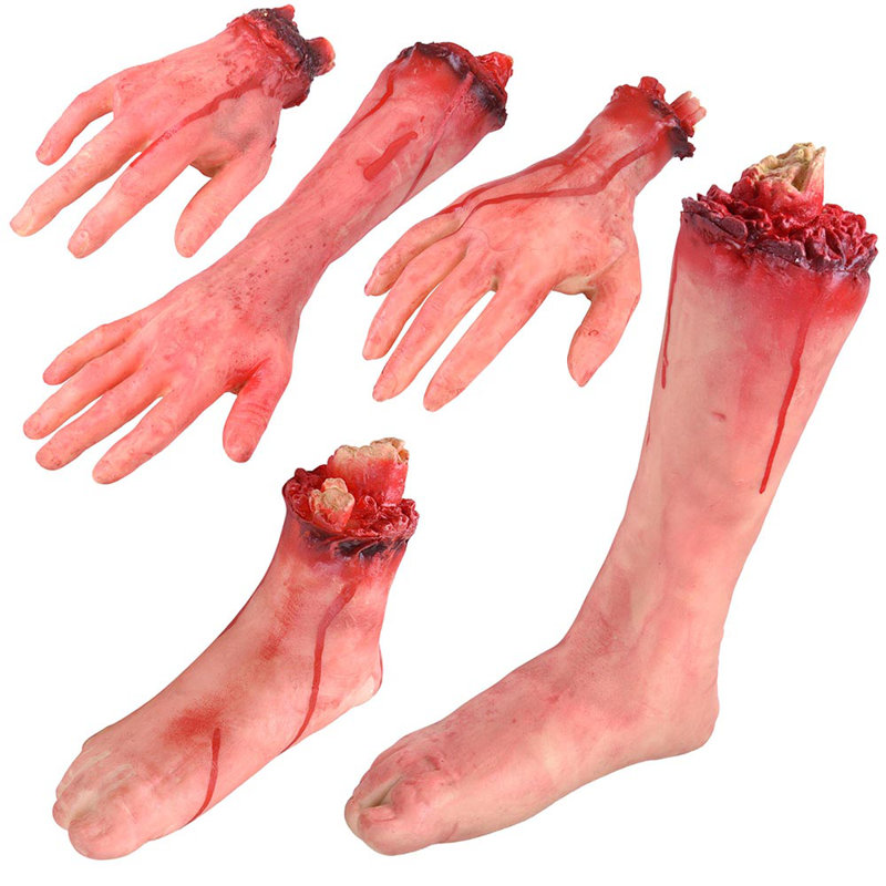 Barbed Wire Severed Limb Hand Bloody Halloween Decor Haunted Horror House Prop