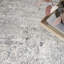 Distinctive Power Loom Synthetic Fibers Abstract Area Rug in Blue/Gray/Ivory