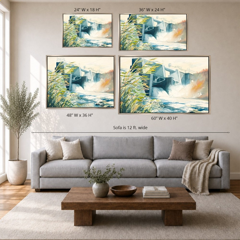 «Industrial Dam» par Bruce Nawrocke - Impression sur toile