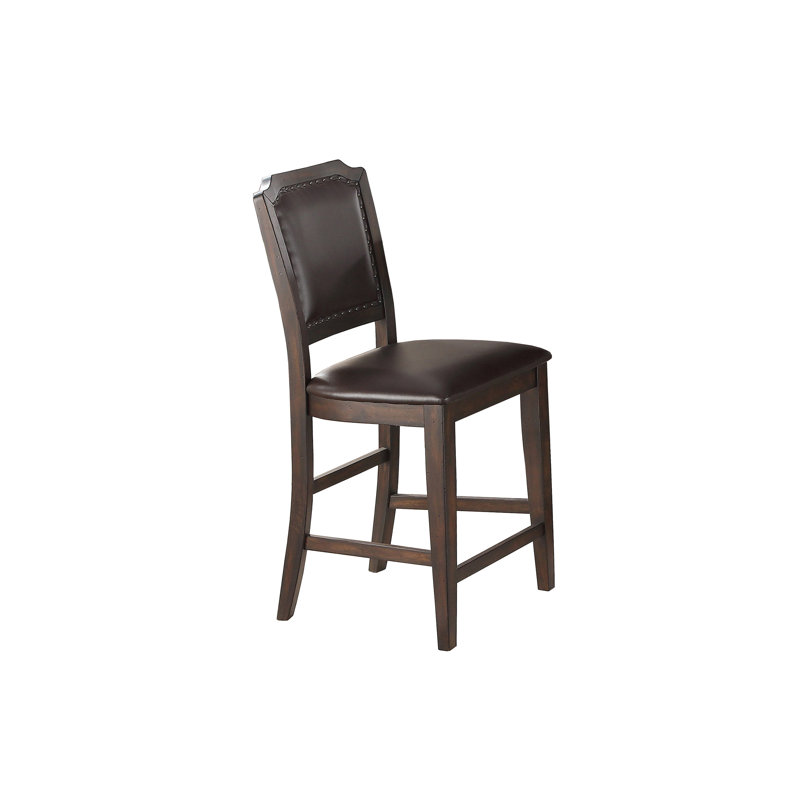 Ashyra Upholstered Counter Stool with Solid Wood Frame