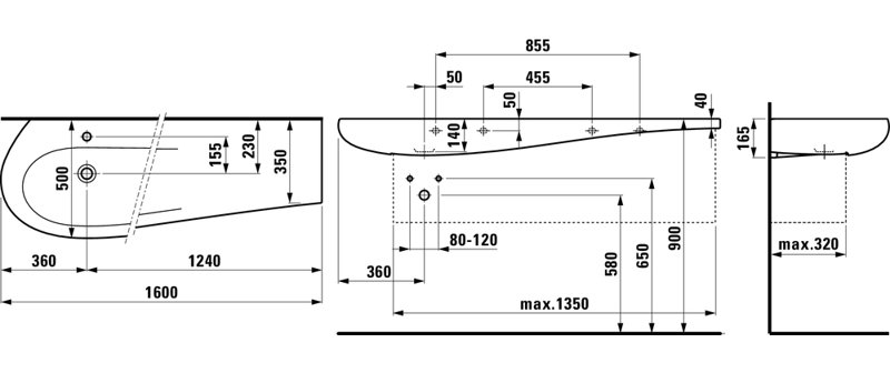 Ilbagnoalessi One 62.99'' L Bathroom Sink, Single