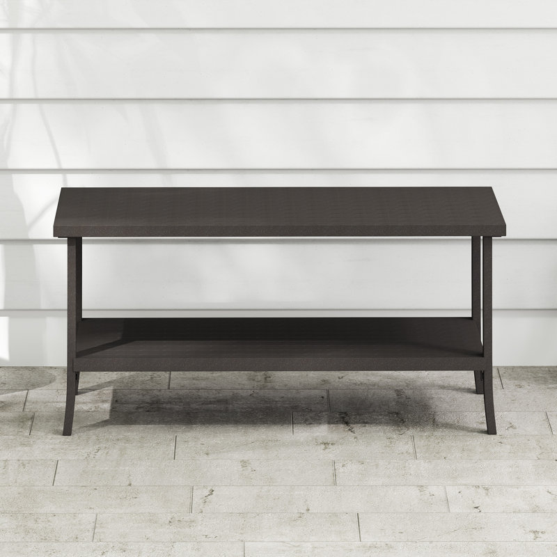 Deimos Rectangular Iron Outdoor Coffee Table , 37 " W 21 " D