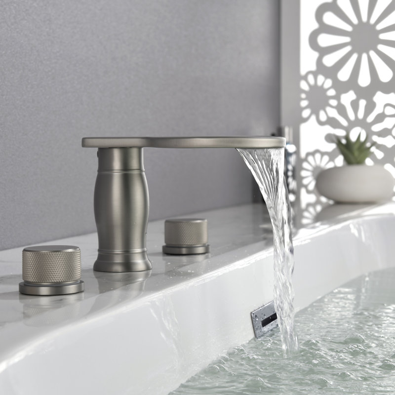 2 Handle Deck Roman Tub Faucet, Brushed Nickel