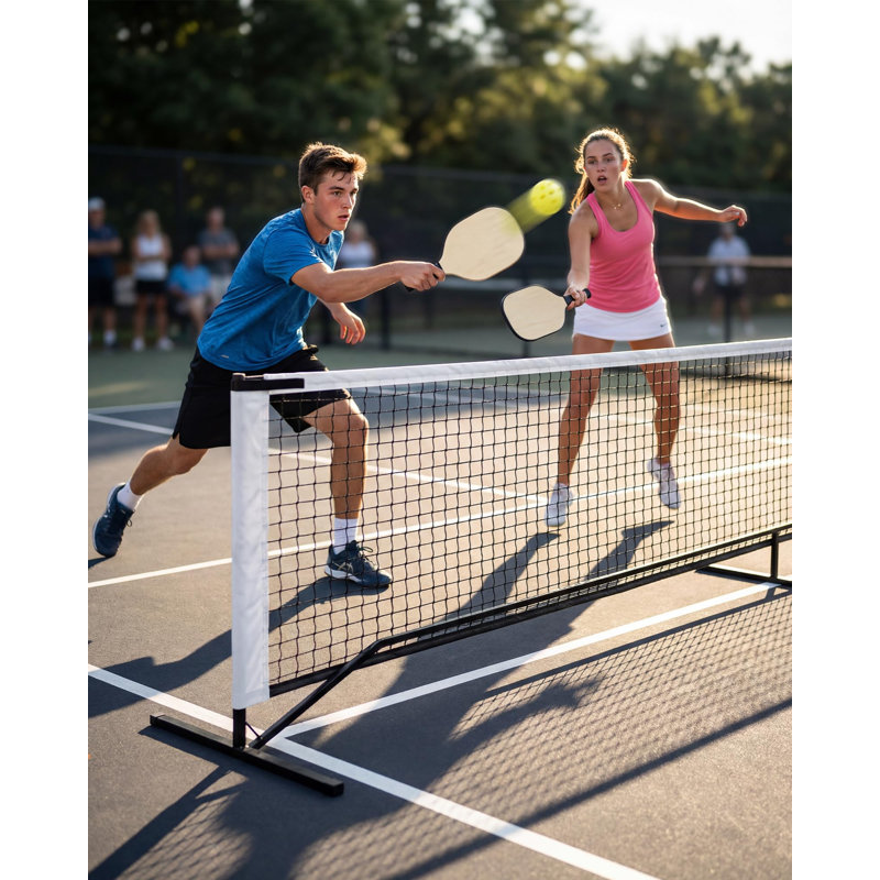 Ensemble de filet de pickleball 22 pi avec 4 raquettes et un sac de transport - Allée extérieure