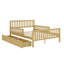 Structure de lit plateforme en bois avec garde-corps et 2 tiroirs, structure en bois de pin massif avec support à lattes-1787830961