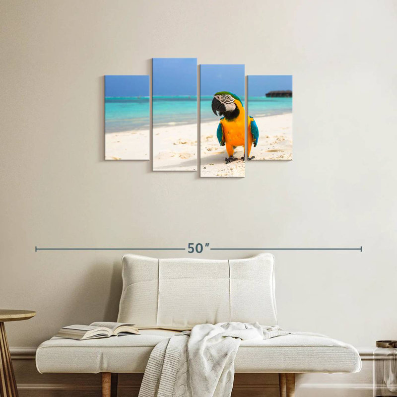 Brampt Parrot On Summer Day, 22" H x 36" W