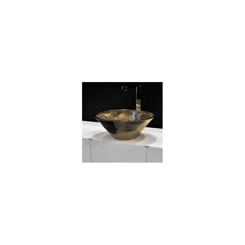 15.7'' L Bathroom Sink, Metal Platinum