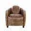 Chaise en cuir et aluminium Brancaster