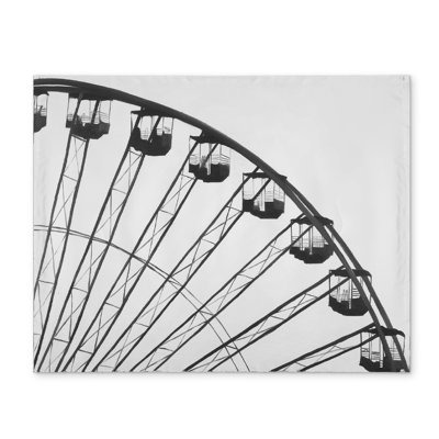 Architecture White Polyester Placemat - Quarter of a Ferris Wheel