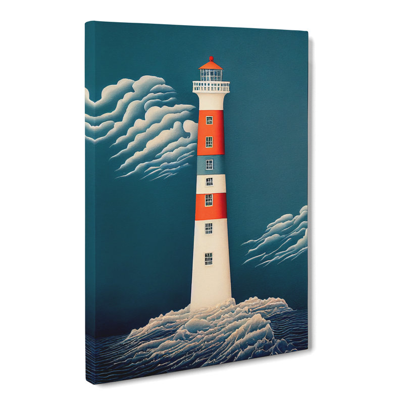 Cute Lighthouse - Wrapped Canvas Print, 60cm H x 40cm W x 3cm D