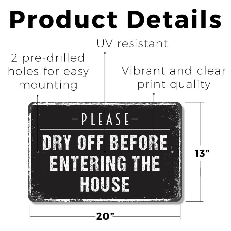 Séchage avant d'entrer en plastique 13 po x 20 po, H 13 po x l 20 po x P 0,1 po